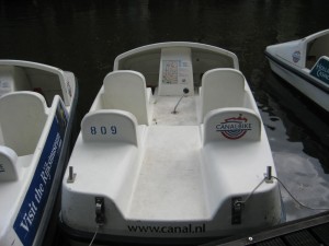 Our trusty watercraft awaits... ummmm...we're both supposed to fit in there? just checking....