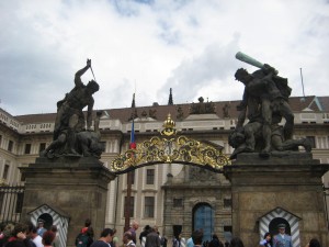 Main Gate to Praha Castle Our very first European castle experience!