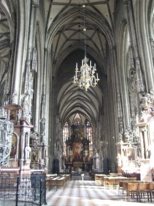 Interior of St. Stephen's Gothic interior of St. Stephen's cathedral