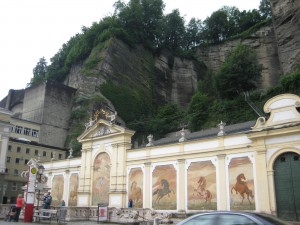Karajanplatz Originally stables and a fountain for horses