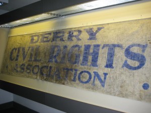 IMG_9656 This same banner is on display in the museum - a reminder of the slaughter of 13 innocents that bloody Sunday.