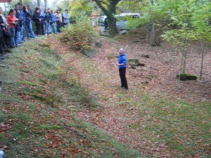vlcsnap-3176446 Ballyalban Fairy Fort and our intrepid guide, Decklin