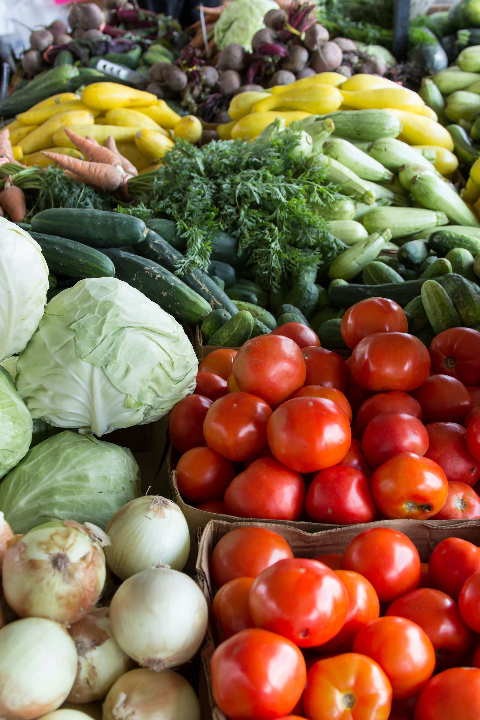 fresh vegetables at the market